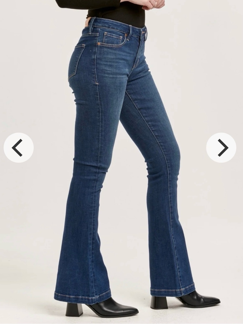 Dear John Rosa Flare Dark Wash Stretch Denim Jeans